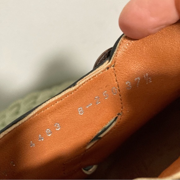 COCLICO Black Leather Button Detail Heel Ankle Booties - Picture 5 of 11